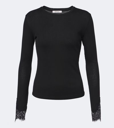 Dorothee Schumacher Dorothee Schumacher Pure Sleekness lace-trimmed cotton top