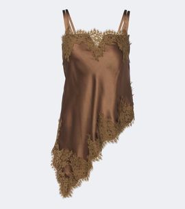 Dorothee Schumacher Dorothee Schumacher Sense of Shine lace-trimmed silk-blend camisole