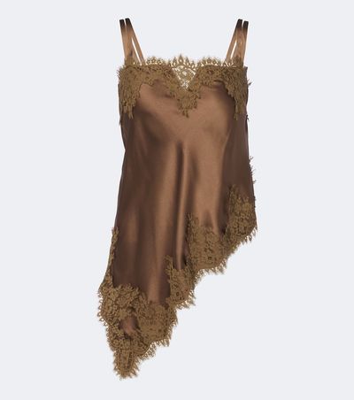 Dorothee Schumacher Dorothee Schumacher Sense of Shine lace-trimmed silk-blend camisole