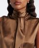 Dorothee Schumacher Dorothee Schumacher Sense of Shine tie-neck silk-blend satin top - 3