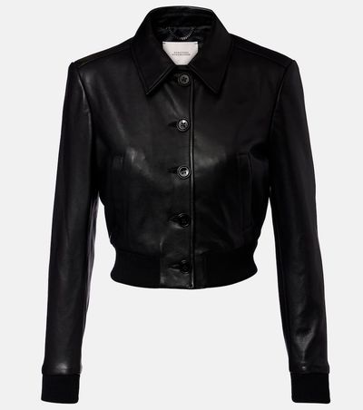 Dorothee Schumacher Dorothee Schumacher Sleek Statement cropped leather blouson jacket