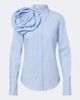 Dorothee Schumacher Dorothee Schumacher Striped Power floral-appliqué cotton-blend shirt - 1