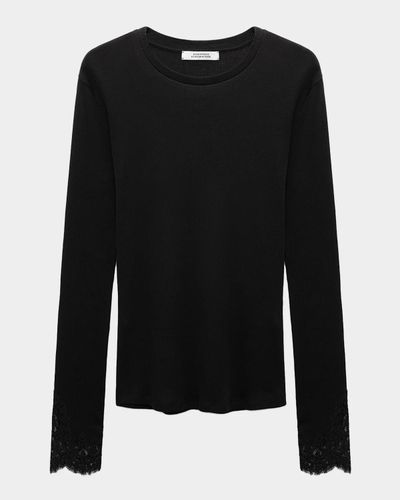 Dorothee Schumacher Pure Sleekness Lace-Cuff Cotton Shirt