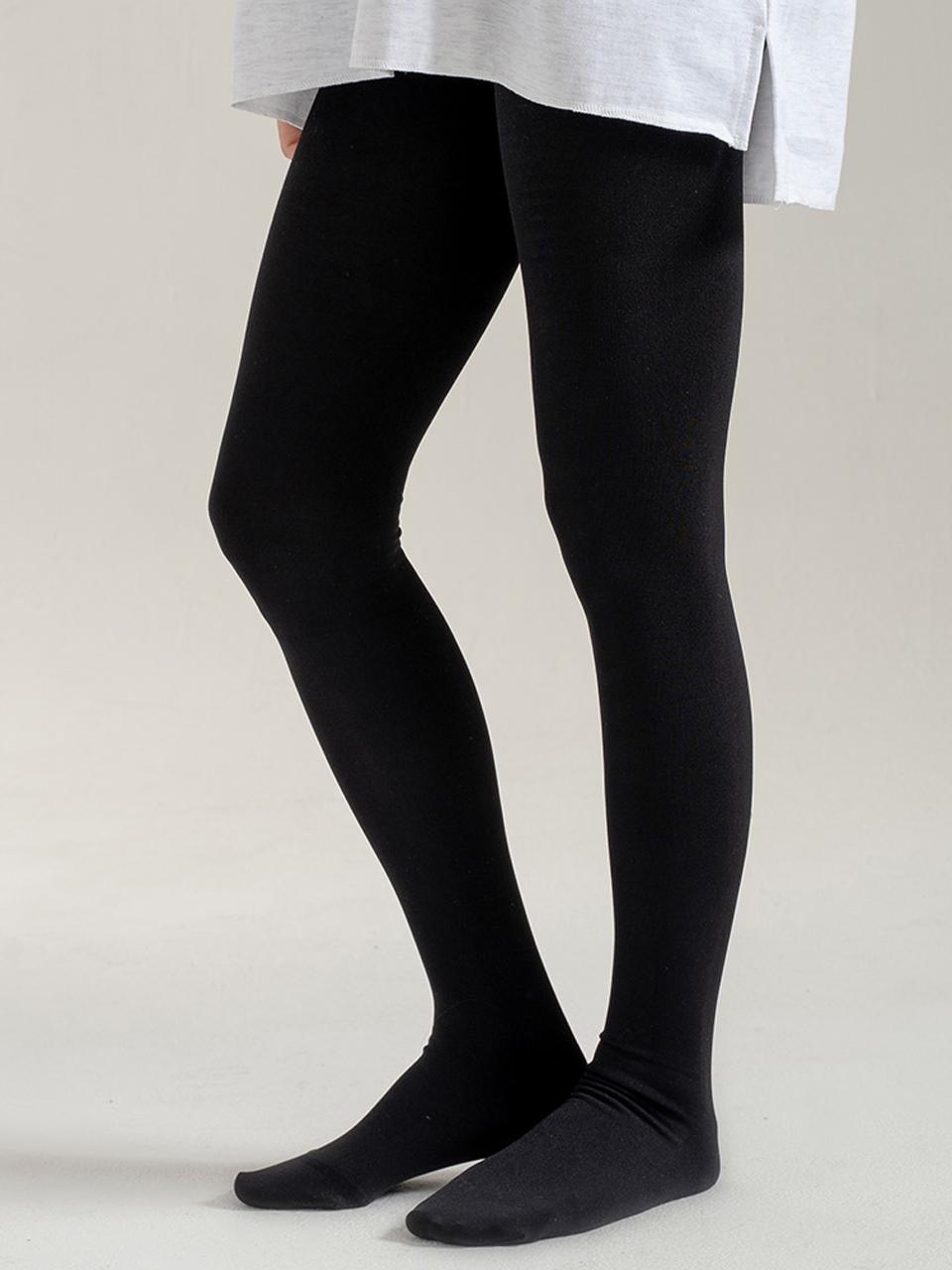 DOSSY Microfiber Fleece-Lined Tights No-Fleece/Induced L