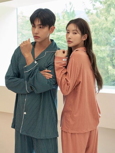 DOSSY Softkin Koji Long-Sleeved Couple Pajamas Set