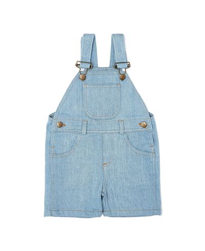 Dotty Dungarees Dotty Dungarees Unisex Classic Pale Denim Overall Shorts