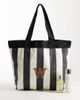 Double A by Wood Wood Double A By Wood Wood 100% cotton Conner striped logo tote bag in black and white - 2