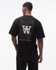 Double A by Wood Wood Double A By Wood Wood 100% cotton liam t-shirt with logo back print in black - 1