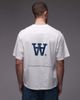 Double A by Wood Wood Double A By Wood Wood 100% cotton liam t-shirt with logo back print in white - 1