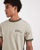 Double A by Wood Wood Double A By Wood Wood 100% cotton parker ringer T-shirt in stone-Neutral - 1
