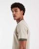 Double A by Wood Wood Double A By Wood Wood 100% cotton parker ringer T-shirt in stone-Neutral - 3