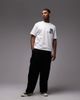 Double A by Wood Wood Double A By Wood Wood 100% cotton t-shirt with sticker logo detailing in white - 2
