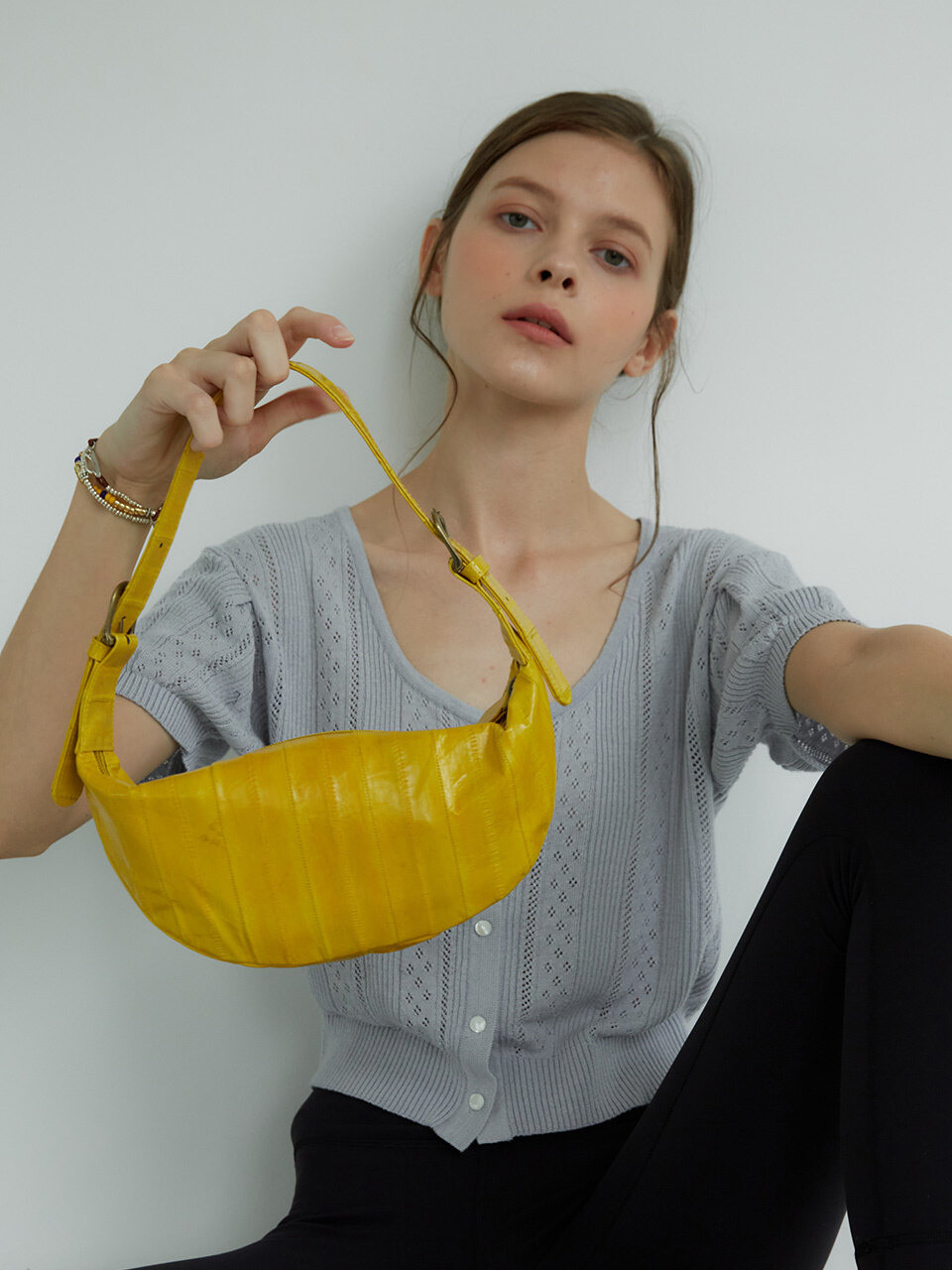 doublequotes Croissant bag_Yellow