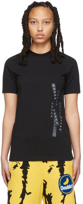 doublet doublet Black Stretching Onesize T-Shirt