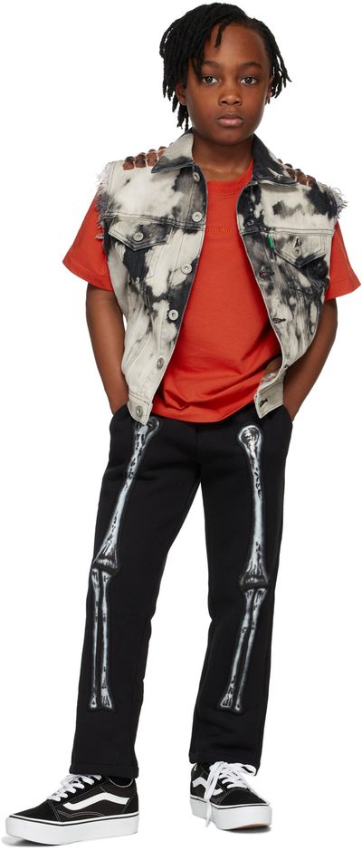 doublet doublet Kids Black & Grey Denim Recycle Punk Vest