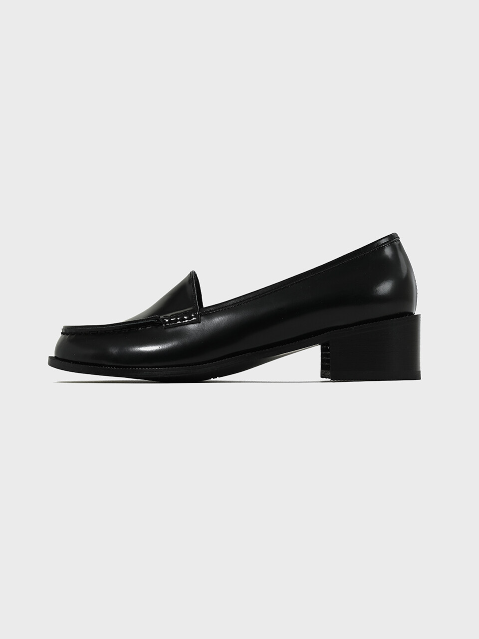 dough Loafer Pumps_Black (Bow Leather)