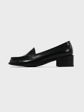 dough Loafer Pumps_Black (Bow Leather)