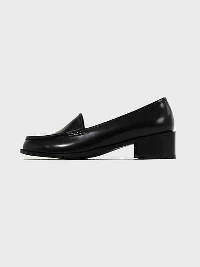 dough Loafer Pumps_Black (Bow Leather)