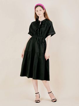 DOupWN Summer Flare Maxi Long Dress [Black]