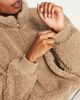 Dr Denim Dr Denim half zip fluffy top in caramel-Neutral - 3