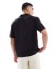 Dr Denim Dr Denim Madi short sleeve relaxed fit resort shirt in black floral times - 3