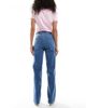 Dr Denim Dr Denim Moxy straight leg curve cut leg jeans in vale sky plain mid wash blue - 2