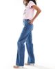 Dr Denim Dr Denim Moxy straight leg curve cut leg jeans in vale sky plain mid wash blue - 3