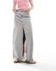 Dr Denim Dr Denim Myra midi denim skirt with front slit in canyon light vintage wash-Blue - 2