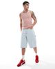 Dr Denim Dr Denim Vali Worker baggy fit denim jorts in superlight retro wash-Blue - 1
