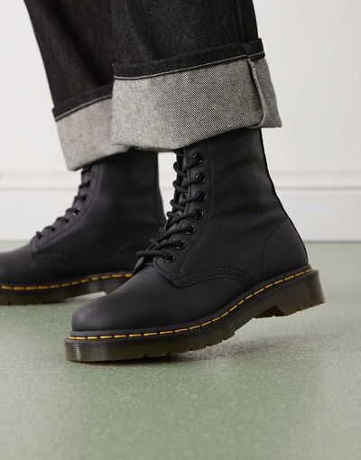 Dr Martens Dr Martens 1460 Pascal virginia leather lace up boots-Black