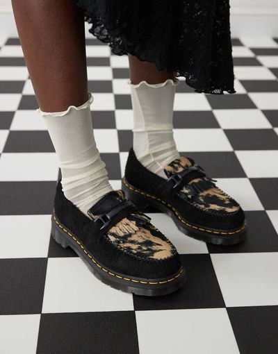 Dr Martens Dr Martens Adrian snaffle suede loafers in black