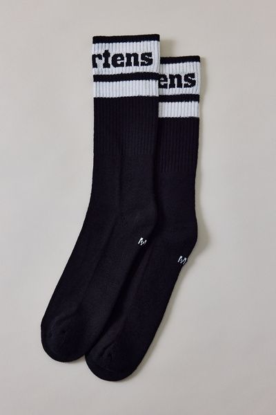 Dr. Martens Dr. Martens Athletic Logo Socks in Black, Men's at Urban Outfitters
