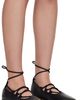 Dr. Martens Dr. Martens Black Elphie II Virginia Leather Ballerina Flats - 4