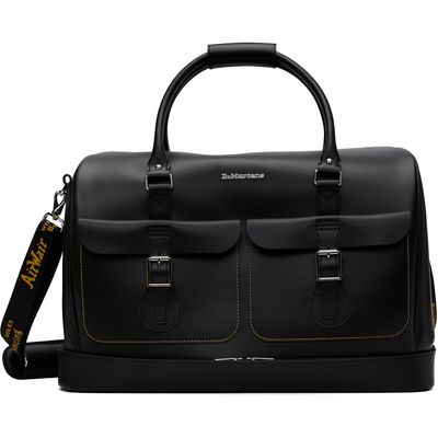 Dr. Martens Black Smooth Leather Weekender Bag