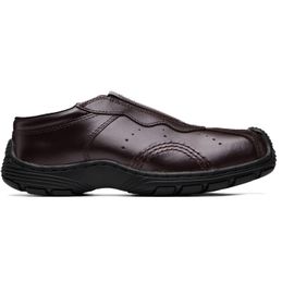 Dr. Martens Dr. Martens Burgundy Aurix Satin Finish Leather Mule Loafers