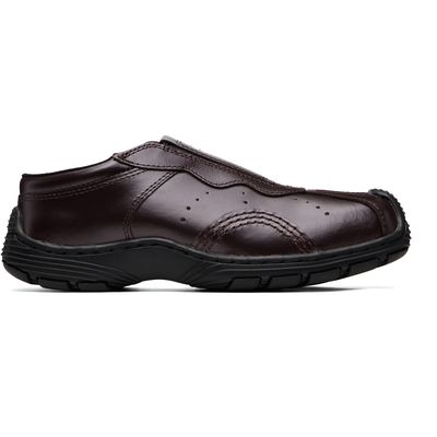 Dr. Martens Dr. Martens Burgundy Aurix Satin Finish Leather Mule Loafers