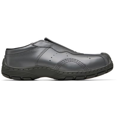 Dr. Martens Dr. Martens Gray Aurix Satin Finish Leather Mule Loafers