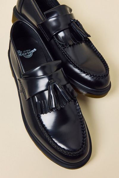 Dr. Martens Dr. Martens Men's Adrian Smooth Leather Tassel Loafers in Black Smooth, Men's at Urban Outfitters