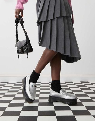 Dr Martens Dr Martens Penton II quad loafers in silver