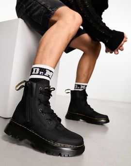 Dr Martens Dr Martens Tarik zip 8 eye boots in black leather