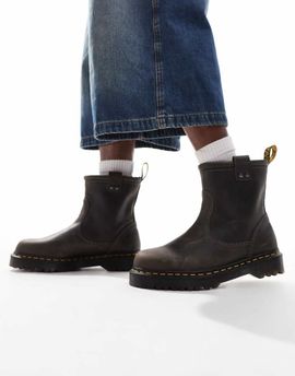 Dr Martens Dr Martens unisex Anistone lo chelsea boots in brown leather