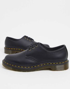 Dr Martens Dr Martens Vegan 1461 3 eye flat shoes in black