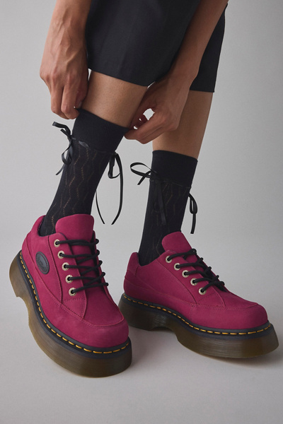 Dr. Martens - Women's Buzz 5-Eye Shoe in Fuchsia Pink Milled Nubuc