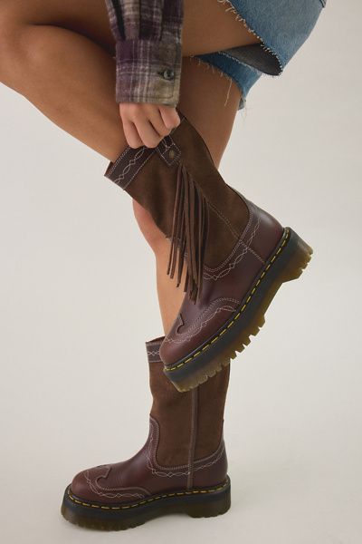 Dr. Martens Dr. Martens Women's Desert Rodeo Quad Mid Boots in Dark Brown, Women's at Urban Outfitters