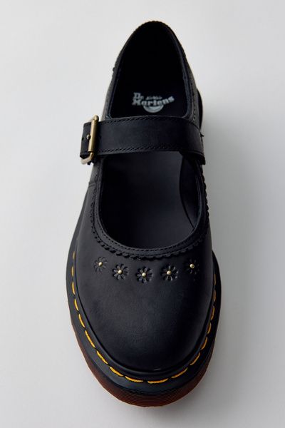 Dr. Martens Dr. Martens Women's Flower Mary Jane Shoes in Black, Women's at Urban Outfitters