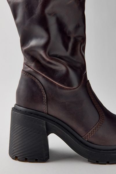 Dr. Martens Dr. Martens Women's Kasey Tall Heeled Boots in Dark Brown, Women's at Urban Outfitters