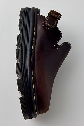 Dr. Martens Dr. Martens Women's Zebzag Suede Slingback Platform Mules in Dark Brown, Women's at Urban Outfitters