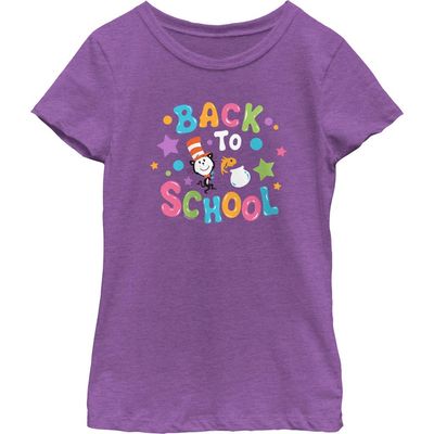 Dr. Seuss Dr. Seuss Girls' Colorful Back To School Graphic Short Sleeve T-Shirt