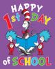 Dr. Seuss Dr. Seuss Girls' Happy First Day of School Graphic Short Sleeve T-Shirt - 2