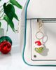 Dr. Seuss Dr. Seuss The Grinch Crystal Keychain with Santa Hat, Gold‑Tone - 2
